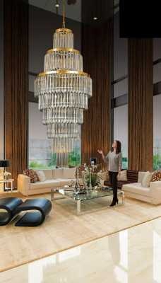 Ceiling chandelier luxury gold chandelier ceiling lamp crystal XXL
