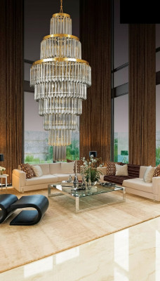 Ceiling chandelier luxury gold chandelier ceiling lamp crystal XXL