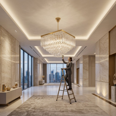 Ceiling chandelier luxury gold chandelier ceiling lamp crystal light.