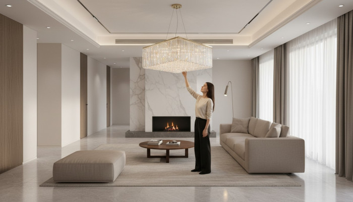 Luster Lamp Ceiling Light Luxury Gold Chandelier Ceiling Lamp Crystal