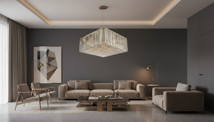 Luster Lamp Ceiling Light Luxury Gold Chandelier Ceiling Lamp Crystal