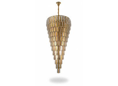 Chandelier Ceiling Light Gold Ceiling Lamp Crystal 80cm Drops