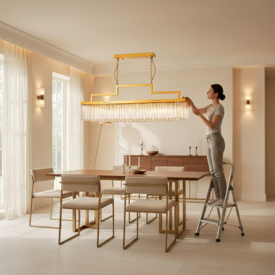 Luxury Chandelier Ceiling Light Gold Ceiling Lamp Crystal Lamp