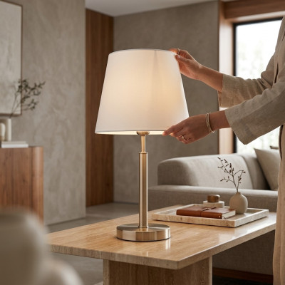 Table lamp lamp light modern white lamps table metal