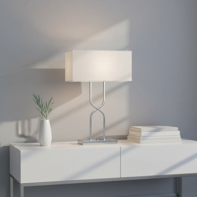 Table lamp, table light, lamp, lights, modern lamps, table, metal, white