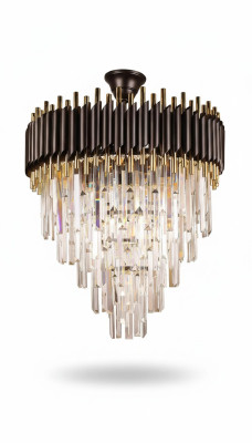 Luxury Chandelier Ceiling Light Gold Ceiling Lamp Crystal Round