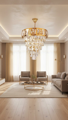 Ceiling chandelier luxury gold ceiling lamp crystal light