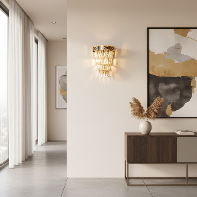 Wall lights, wall light, wall lamp, crystal gold chandelier wall lamps