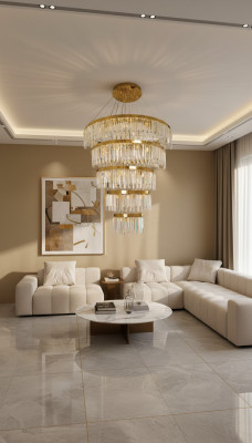 Chandelier Ceiling Light Luxury Gold Ceiling Lamp Crystal Lamp