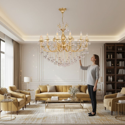 Ceiling chandelier chandelier luxury gold ceiling lamp crystal chandelier lamps