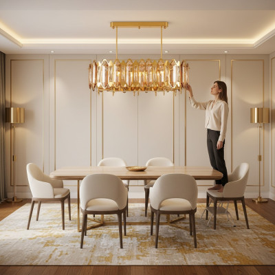 Ceiling lamp chandelier ceiling light lamp gold crystal chandelier