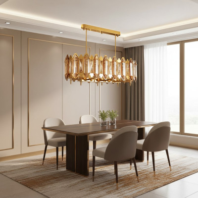 Ceiling lamp chandelier ceiling light lamp gold crystal chandelier
