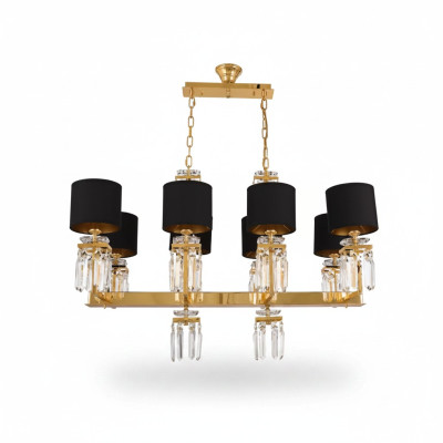 Ceiling chandelier gold ceiling lamp crystal black