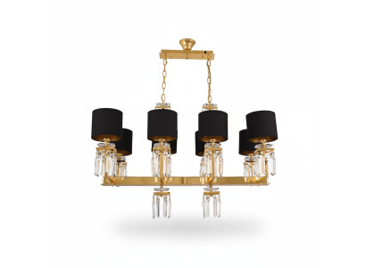 Ceiling chandelier gold ceiling lamp crystal black