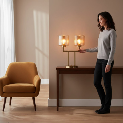 Table lamp desk lamp lamp lights modern gold lamps table glass