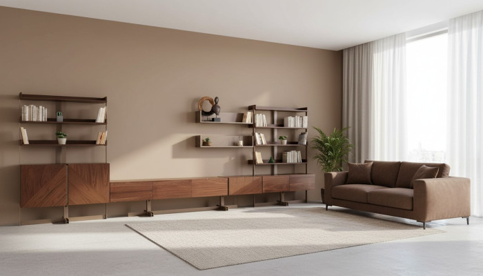 Modern living room wall unit display cabinet TV stand shelf living room furniture wood new