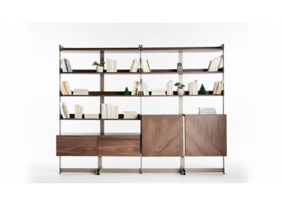 Modern display cabinet living room furniture shelf standing shelf solid wood furniture brown shelves