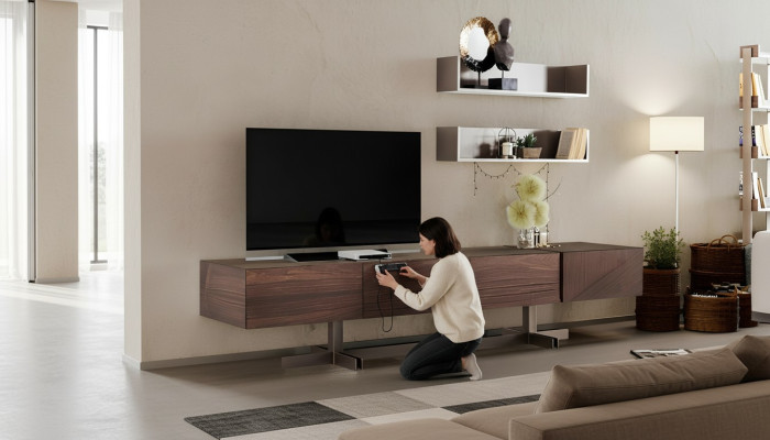 Modern, elegant TV cabinet made of high-quality and durable wood