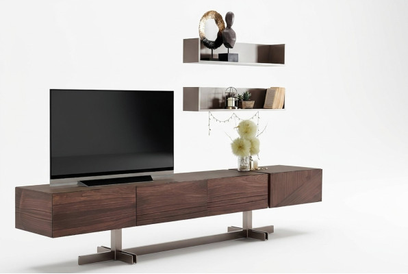 Luxurious TV cabinet in modern style made of durable wood