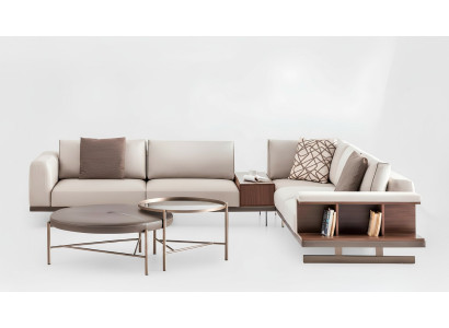 Beige fabric sofa corner sofa L-shaped sofas fabric luxury furniture living room.