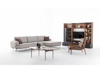 Fabric sofa corner sofa L-shaped sofa fabric sofas gray modern living room furniture