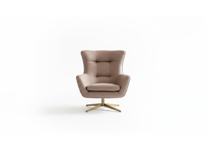 Modern armchair wingback luxury cocktail chair beige faux leather new