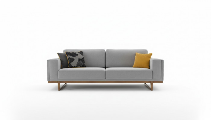 Three-seater sofa 3-seater fabric sofa sofas modern gray fabric couch new