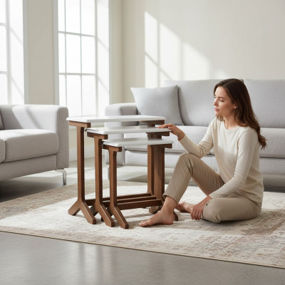 Modern side table set coffee table sofa table luxury furniture set new