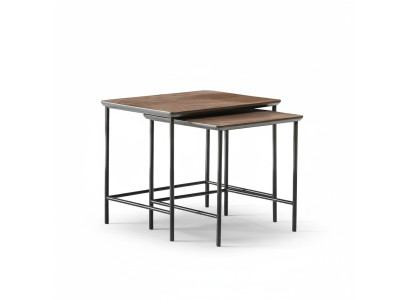 Luxury Side Tables Coffee Table Modern Wooden Table Complete Set Brown New