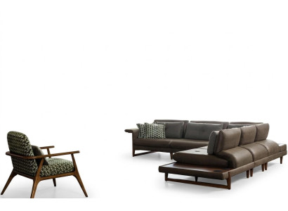 Living Room Set Luxury Furniture L-Shaped Sofa Armchair Textile Furniture Set New