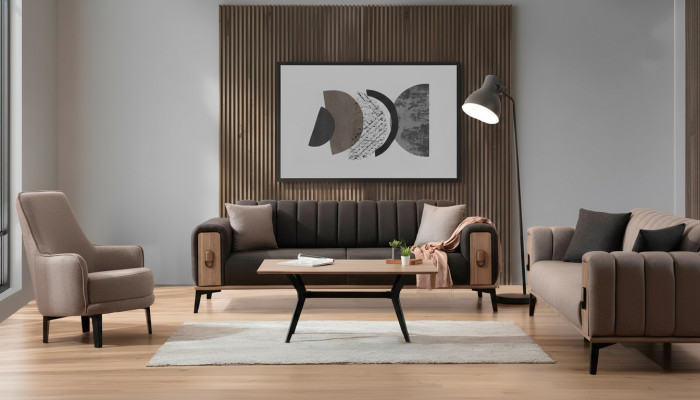 Modern sofa set three-seater armchair fabric upholstery luxury sofas furniture