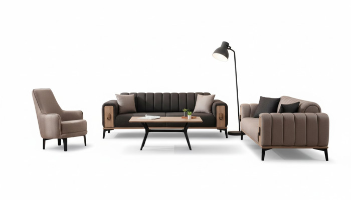 Modern sofa set three-seater armchair fabric upholstery luxury sofas furniture