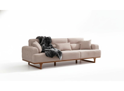 Beige sofa set three-seater armchair luxury armchair beige modern furniture
