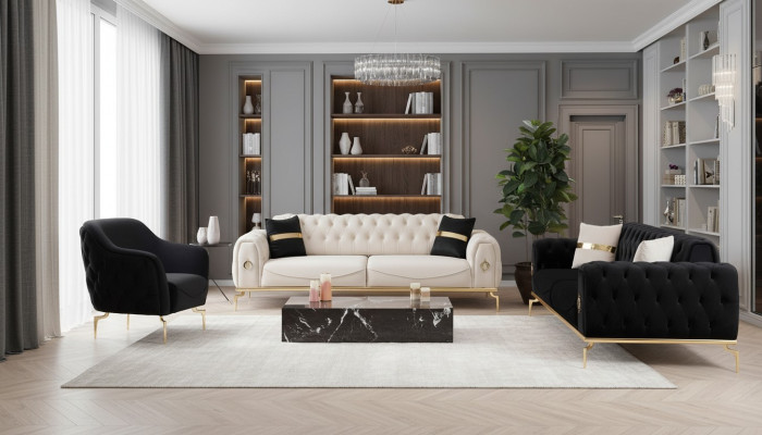 Chesterfield seating group luxury seating furniture upholstered furniture three-seater armchair