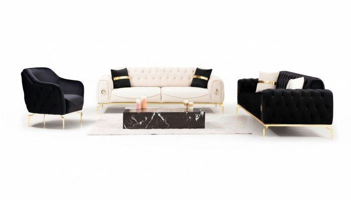 Chesterfield seating group luxury seating furniture upholstered furniture three-seater armchair
