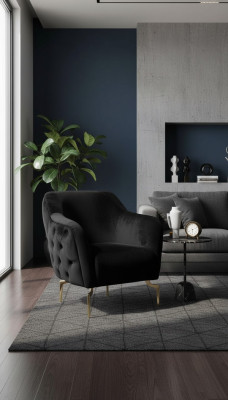 Modern furniture luxury Chesterfield armchair cocktail chair stainless steel furniture