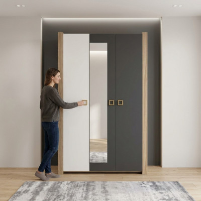 Children's wardrobe, wardrobe, children's furniture, children's room, wood, gray