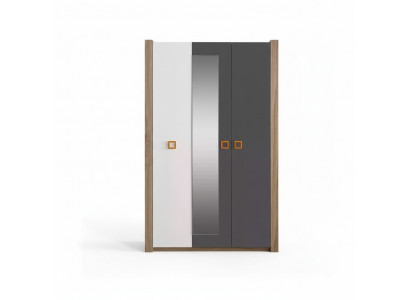 Children's wardrobe, wardrobe, children's furniture, children's room, wood, gray