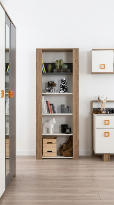 Bookshelf Freestanding Shelf Children's Shelf Cabinet Bookcase Wood Brown New