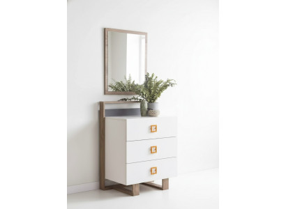 Group dresser with mirror dressers wood white children's room wardrobe set