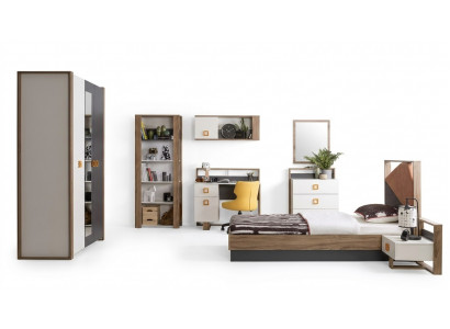 Children's furniture set children's bed nursery bed wood gray set 9 pcs