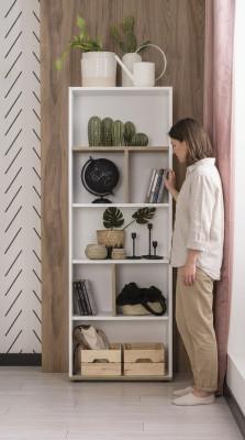 Bookshelf Freestanding Shelf Children's Shelf Cabinet Bookshelf Wood White New