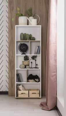Bookshelf Freestanding Shelf Children's Shelf Cabinet Bookshelf Wood White New