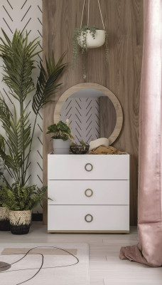 Dresser group with mirror dressers wood white bedroom wardrobe set