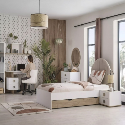 Bed frame children's bed children's furniture children's room bed wood white modern