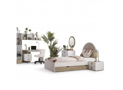 Bed frame children's bed children's furniture children's room bed wood white modern