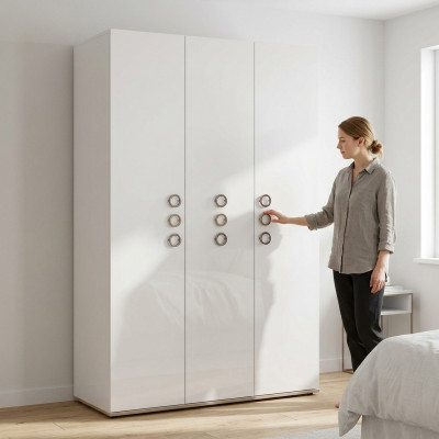 Children's wardrobe children's closet children's furniture children's room wood white