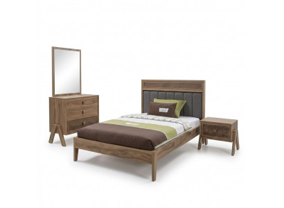 Children's furniture complete children's bed nursery bed wood brown 4-piece set