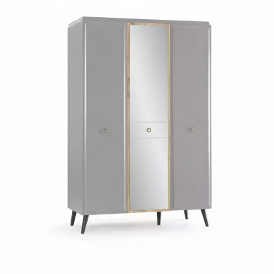 Wardrobe Cabinet Wooden Cabinet Bedroom Furniture Wood Gray Luxury
