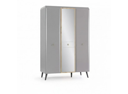 Wardrobe Cabinet Wooden Cabinet Bedroom Furniture Wood Gray Luxury